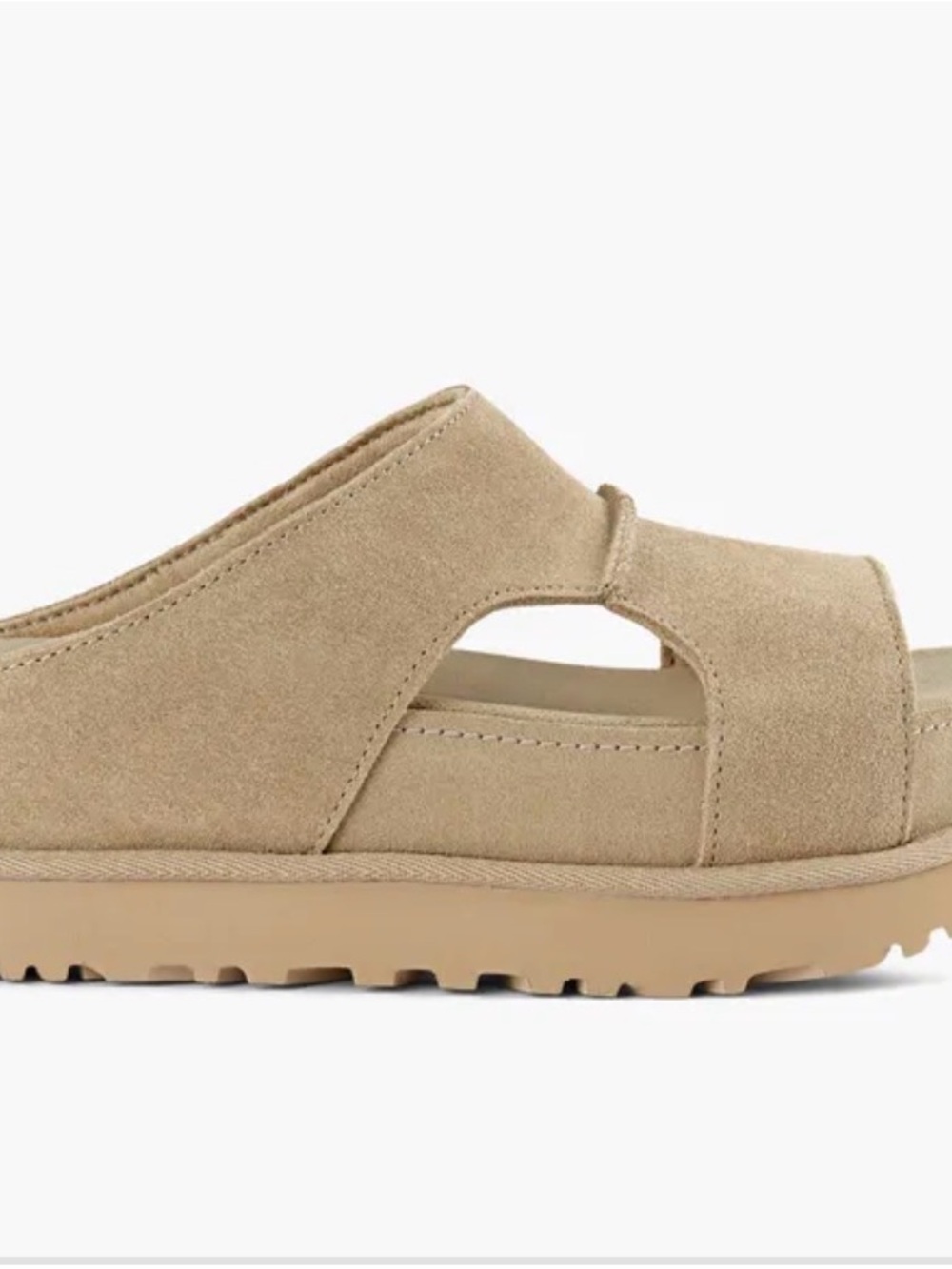 UGG Tan Suede Slide Sandal